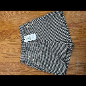 ZARA NWT Houndstooth Shorts